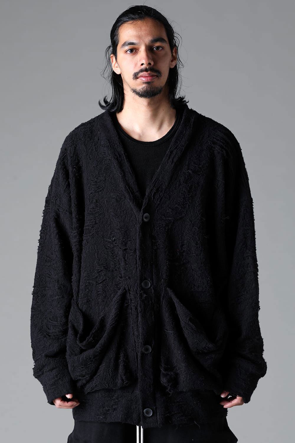 ジャンボカーディガン / JUMBO CARDIGAN / ブラック / ag-12089-1