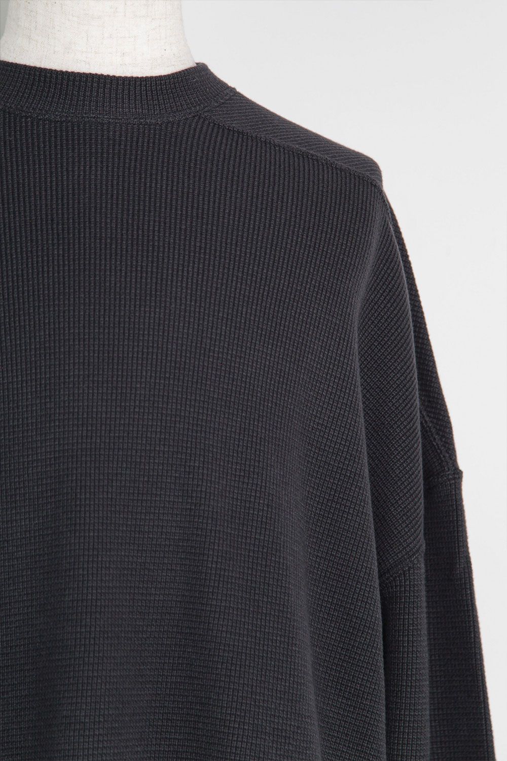 リブニットオーバーサイズトップ / Rib Knit Over Size Top / ダークグレー / ag-10093-2