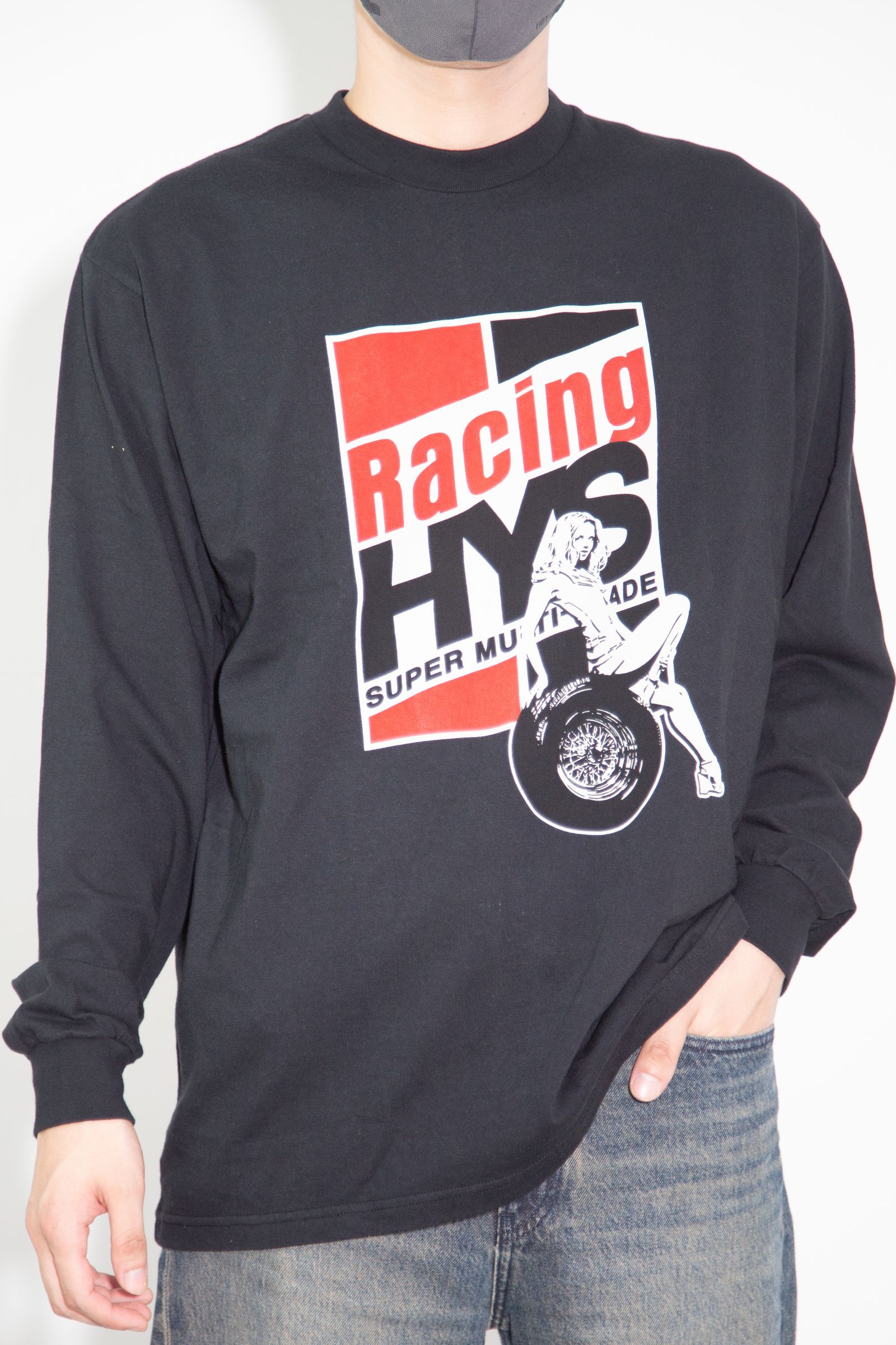 RACING HYS Tシャツ / ブラック