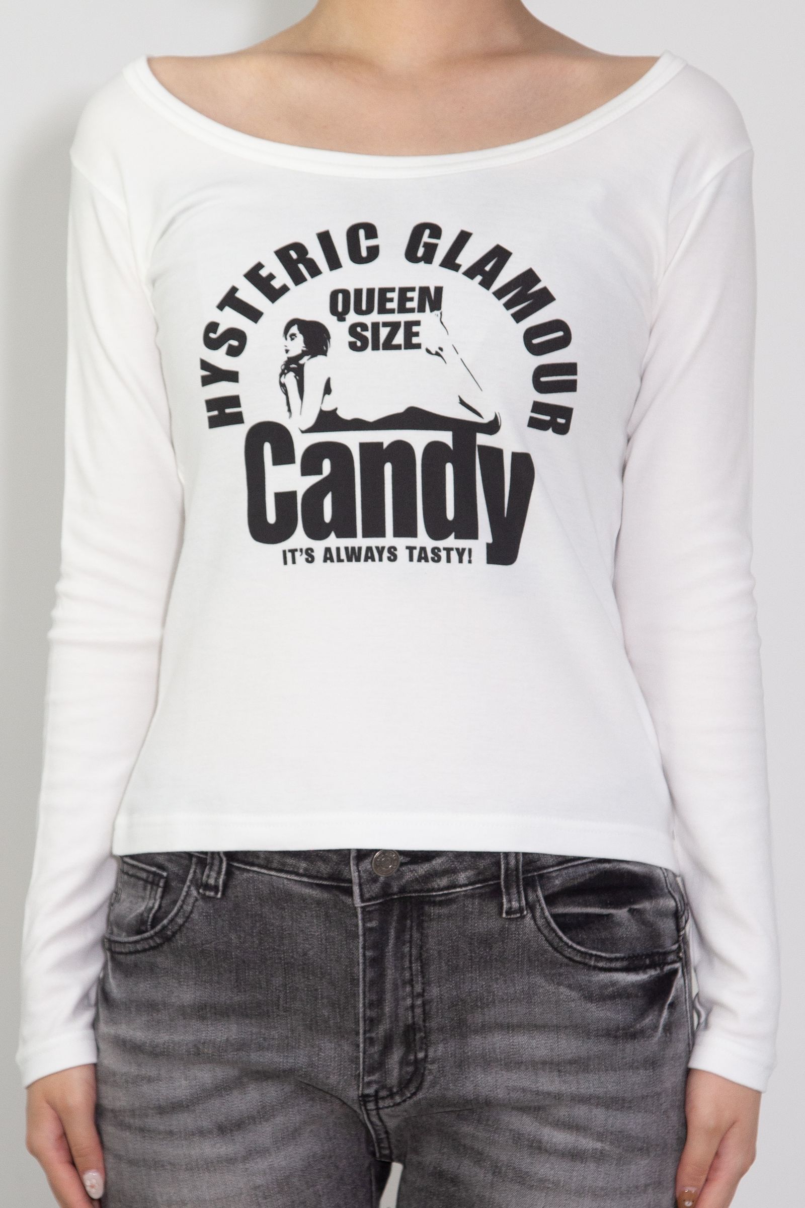 QUEEN SIZE CANDY チビTシャツ / ホワイト