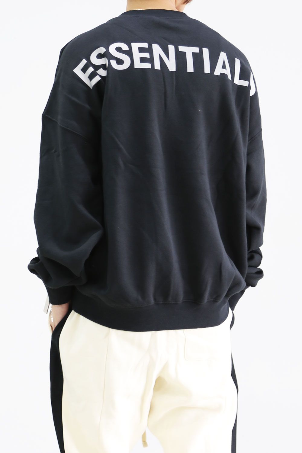 FOG ESSENTIALS - LOGO CREW SWEAT REFLECTOR / ブラック | Tempt