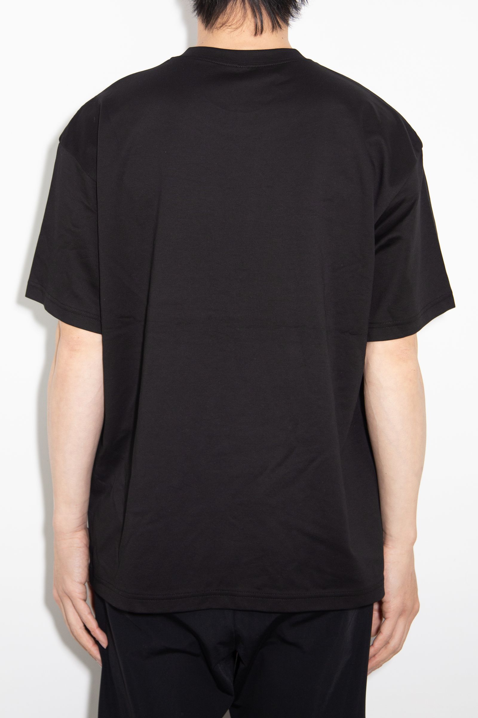 COTTON DOUBLE FACE OVERSIZED S/S TEE / ブラック