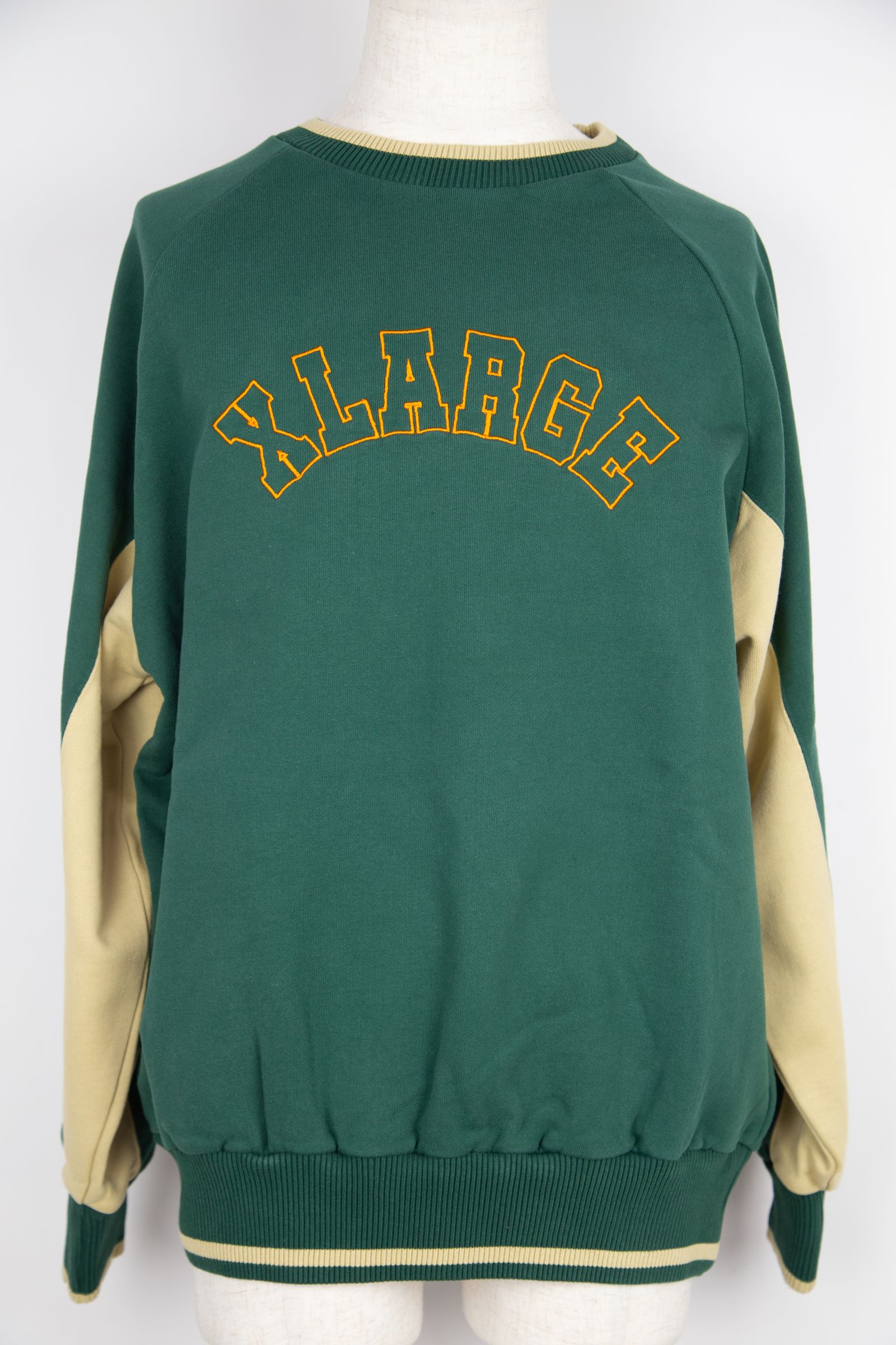 XLARGE - TWO TONE COLLEGE LOGO CREWNECK SWEAT / グリーン | Tempt