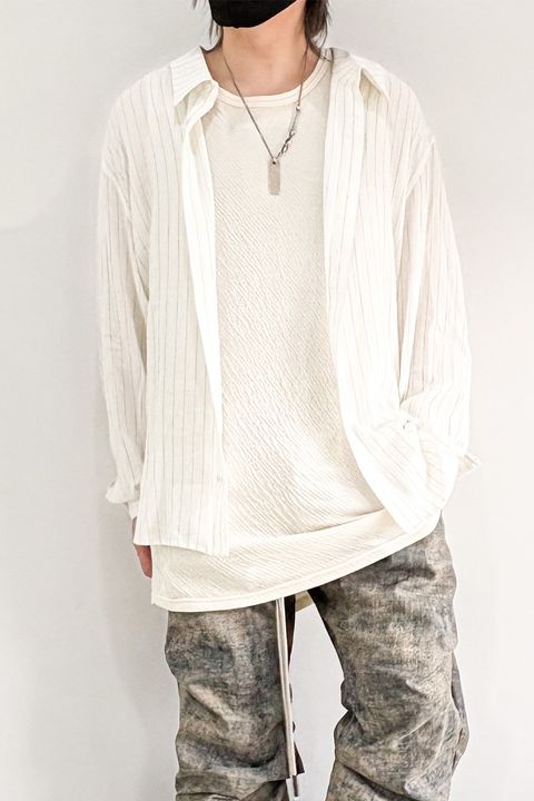 BACK FACE SHIRT / ホワイトストライプ