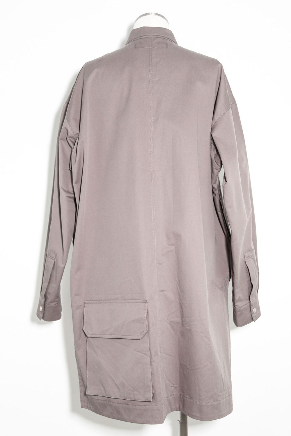 [ラスト1点 サイズ3] バックロングコクーンシャツ / Back Long Shirts Long Sleeve / グレー / ag-7006