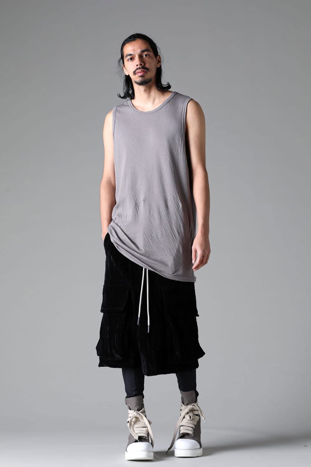 Double Gauze Long Tank Top / アイボリー