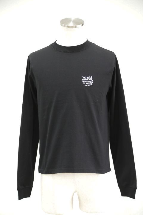 MESSAGE AND FACE L/S TEE / ブラック