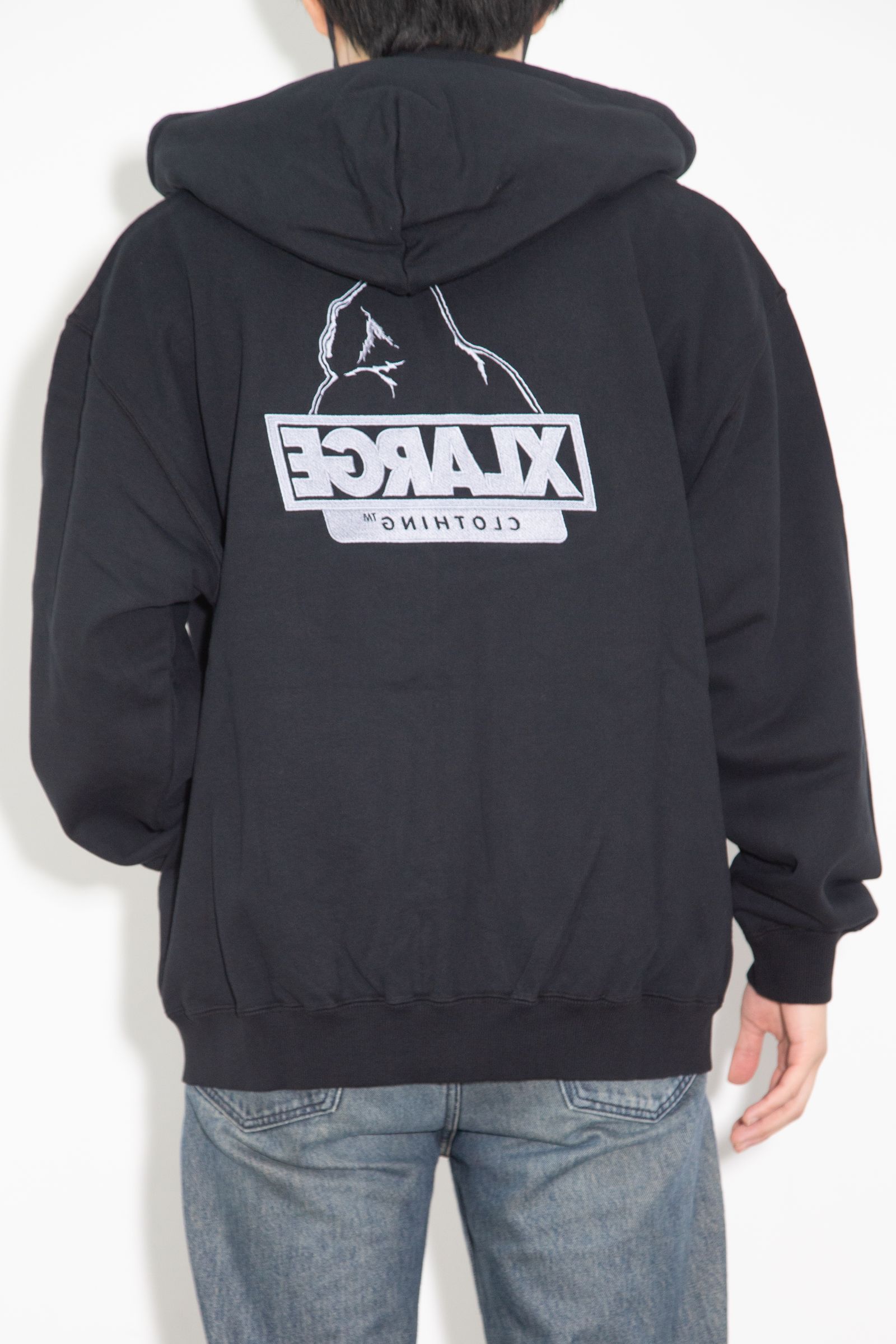 BACKSIDE OG ZIP UP HOODED SWEATSHIRT / ブラック