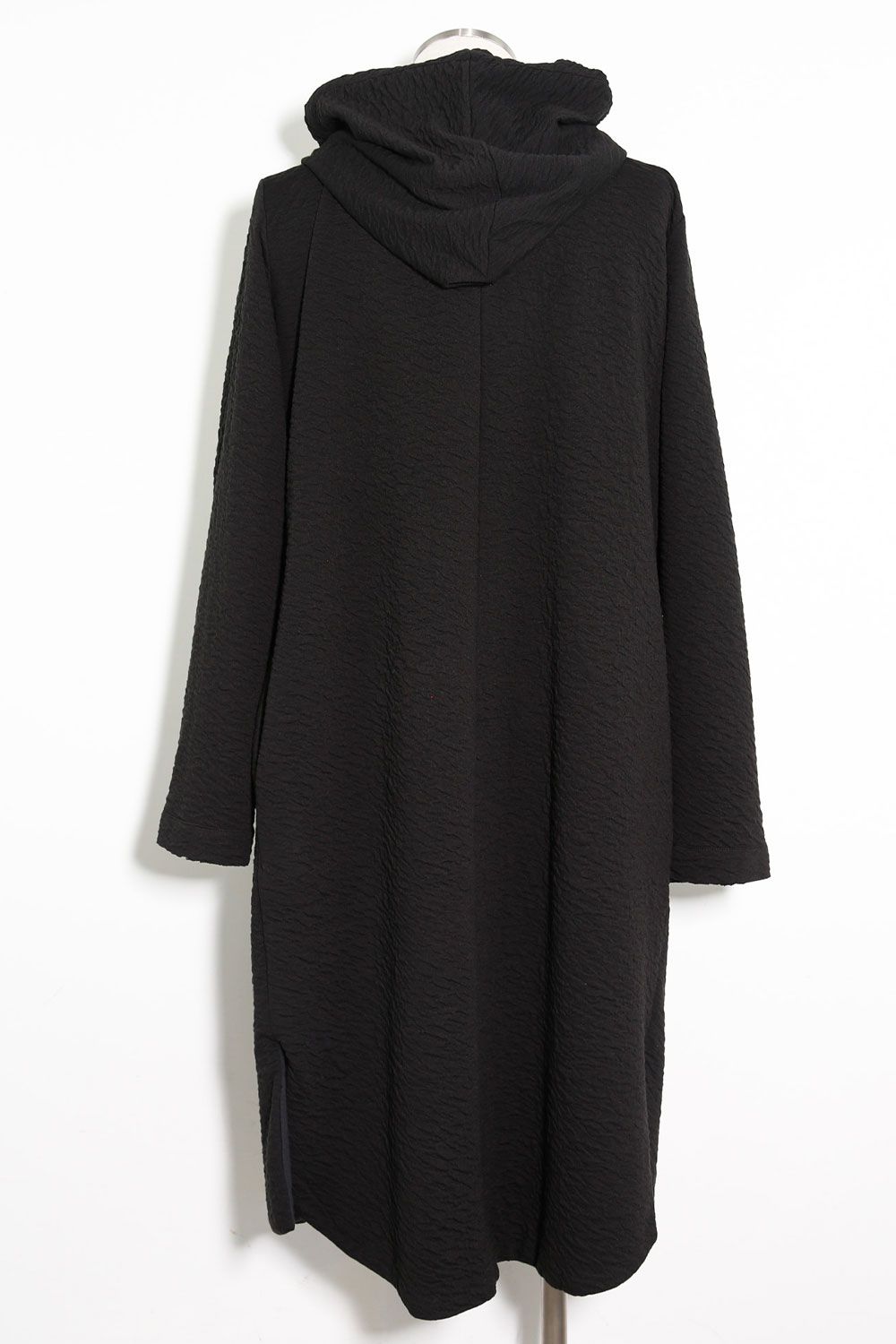 LONG CARDIGAN 223-304 / シボ加工ロングカーディガン / ブラック
