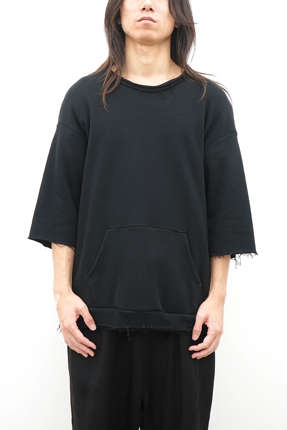 Cut-Off 3/4-Sleeve Sweatshirt