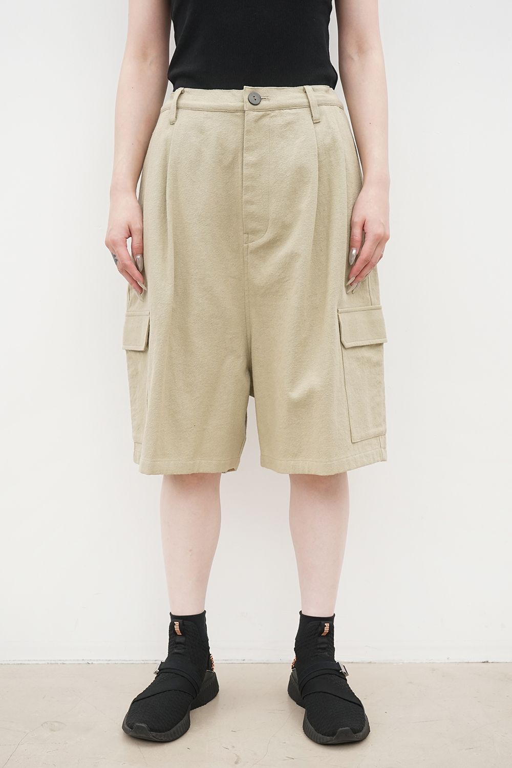 Cargo Drop-Crotch Shorts