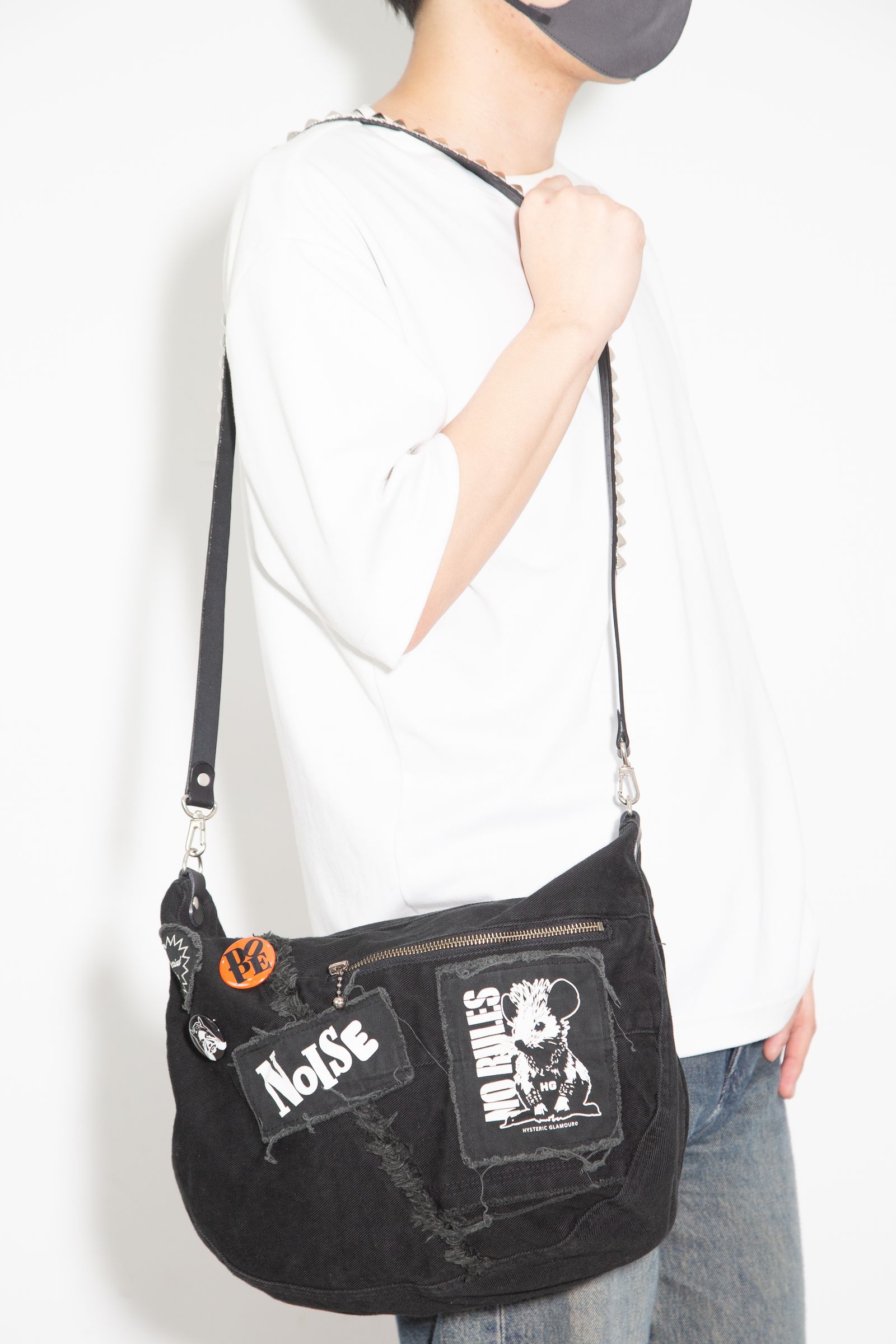 STUDSベルト ショルダーバッグ / ブラック