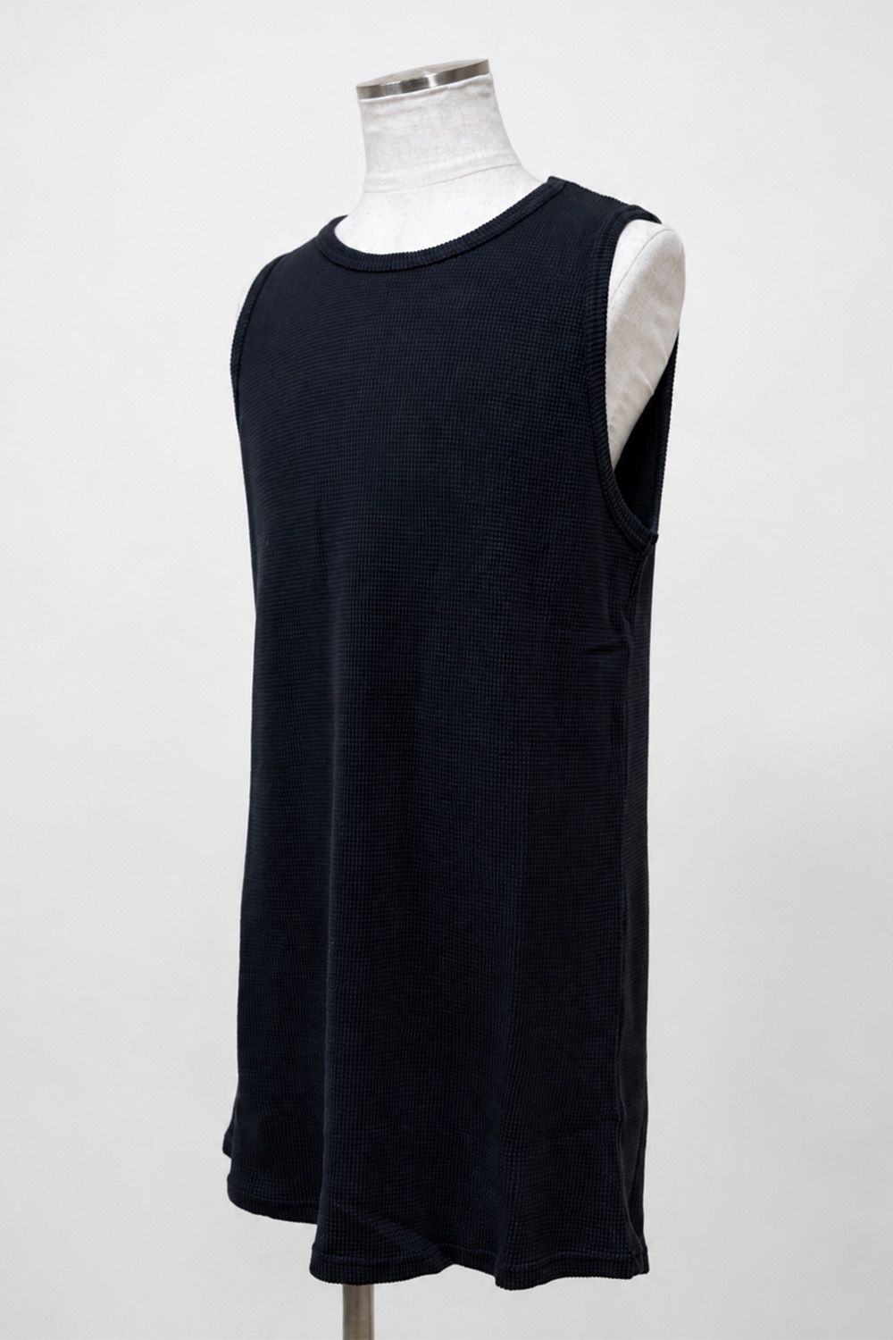 ロング丈ワッフルタンクトップ / Long Length Tank Top / グレー / ag-10096-2
