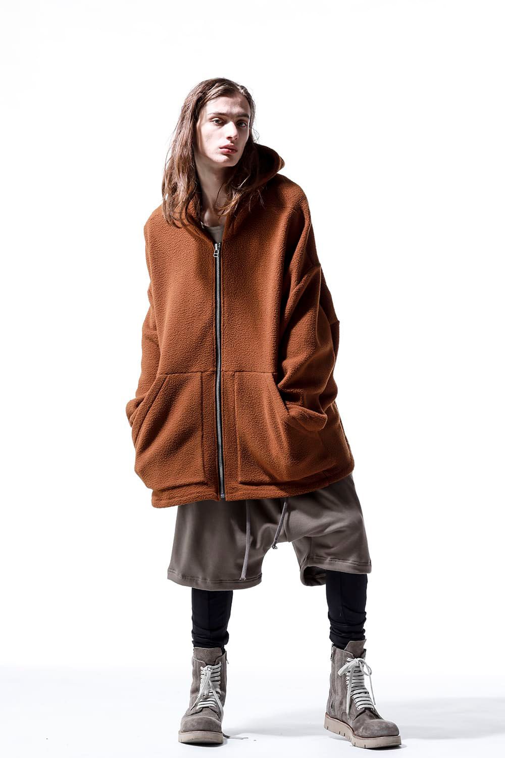 フリースドルマンジップパーカー / Fleece Dolman Hoodie / ブラック