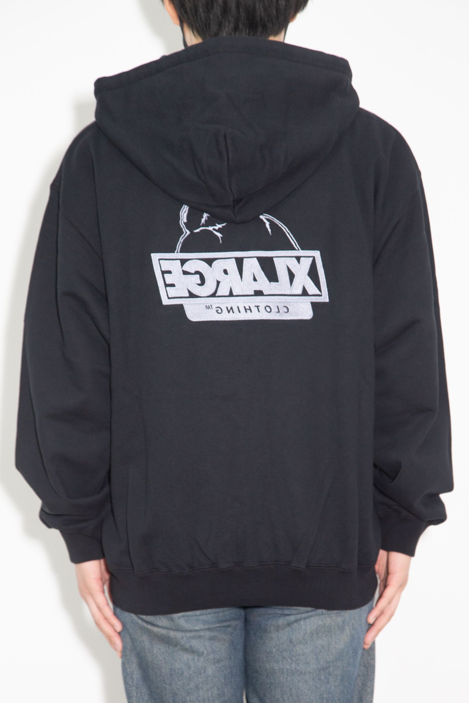 BACKSIDE OG ZIP UP HOODED SWEATSHIRT / ブラック