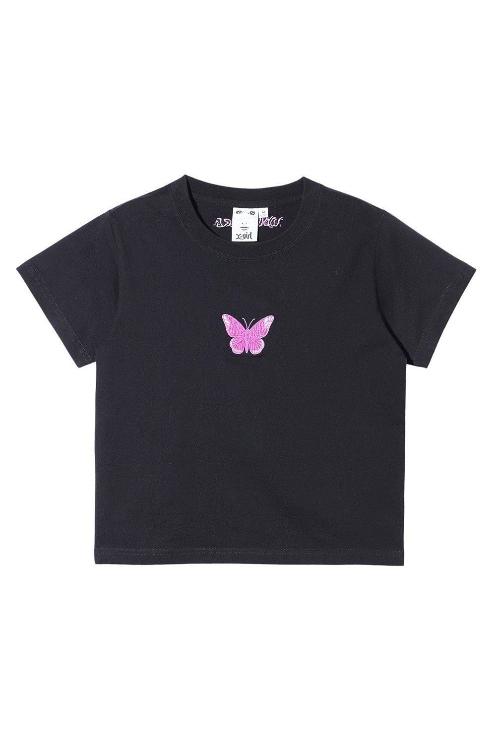 X-girl - EMBROIDERED BUTTERFLY LOGO S/S BABY TEE / ホワイト