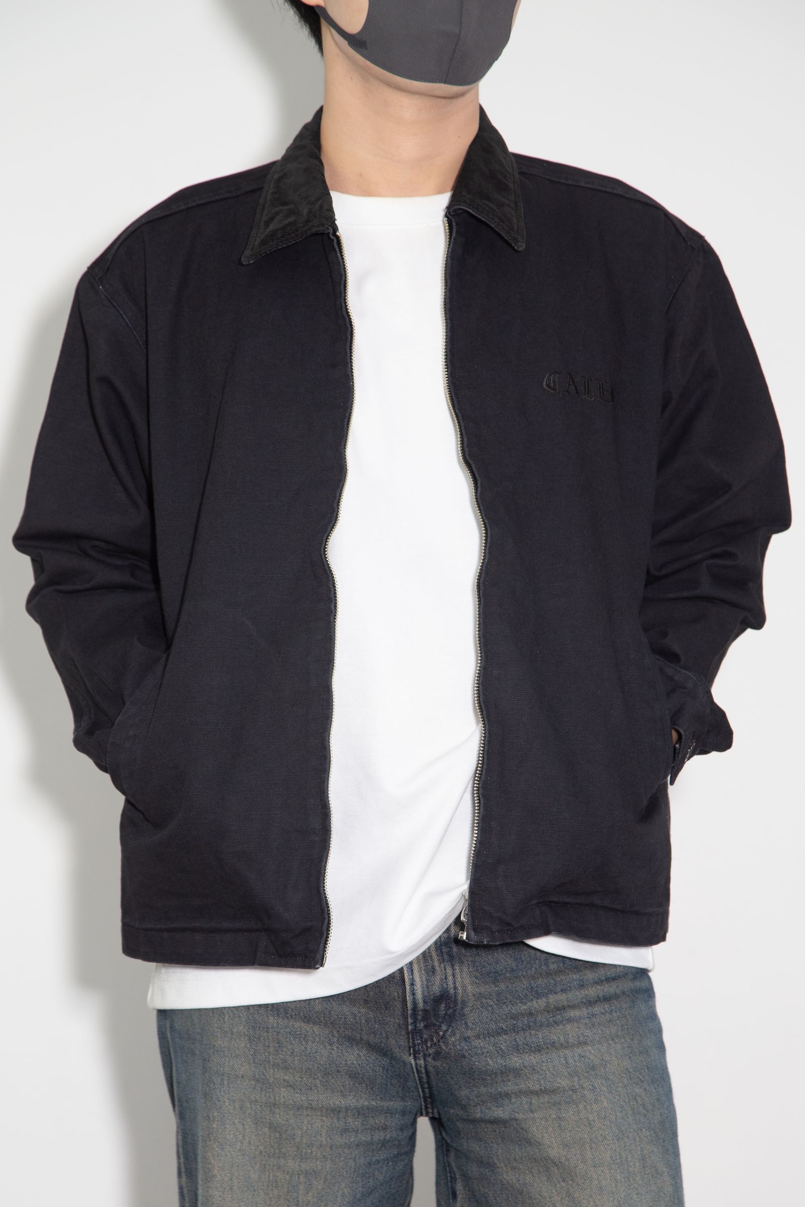 ［ラスト1点 サイズL］VINTAGE REPRODUCT CORDURY COLLAR DUCK JACKET / ブラック