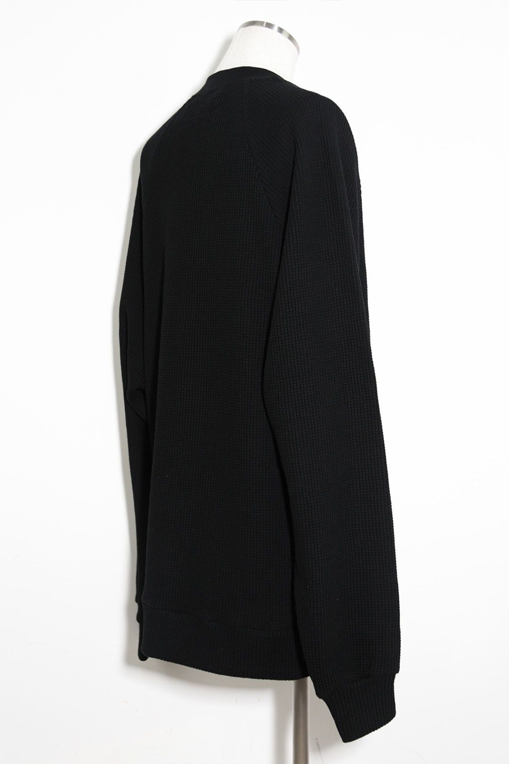 Waffle Dolman Long Pullover / ブラック