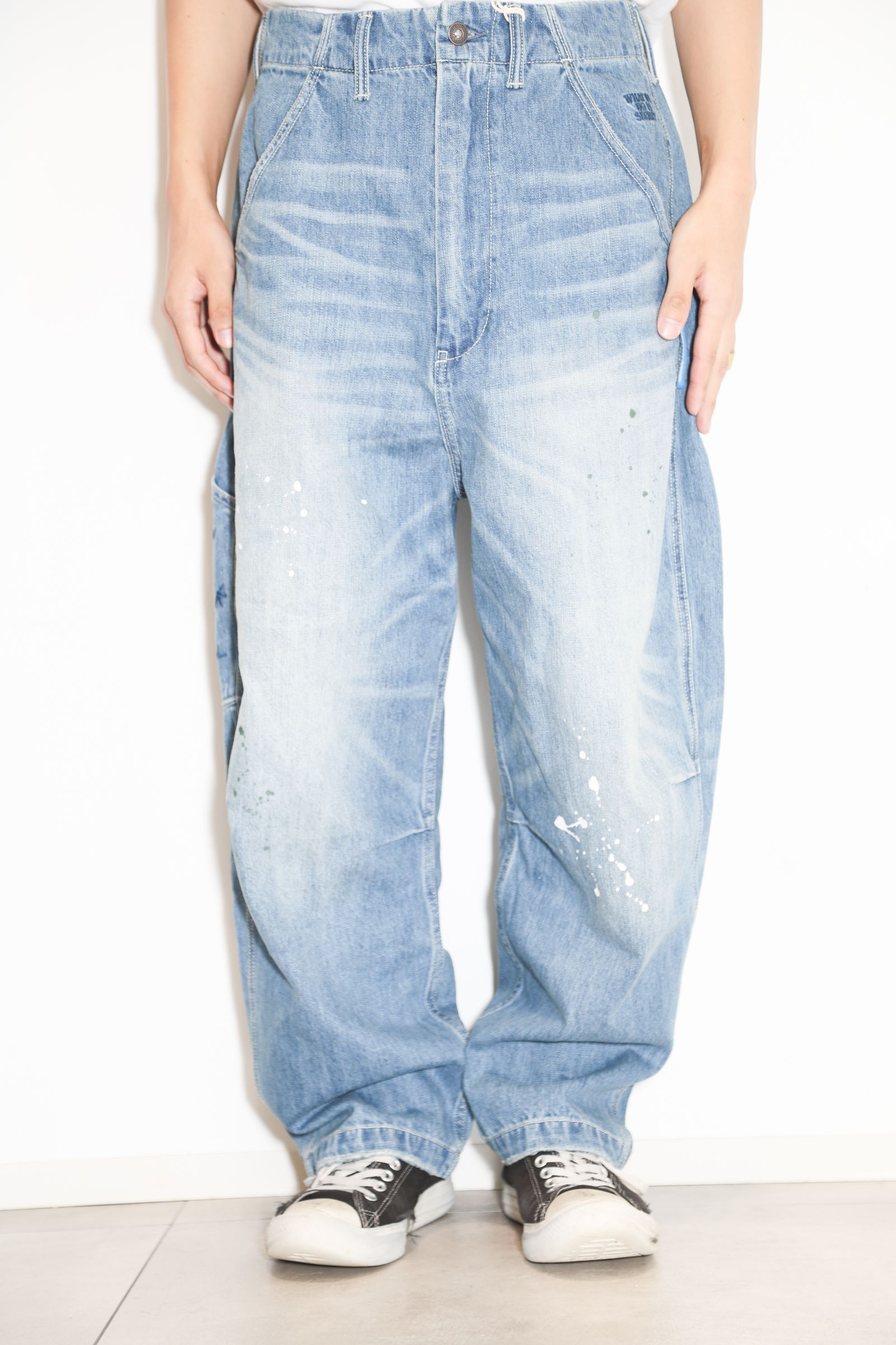 パンツ Liberaiders DENIM PAINTER SARROUEL PANTS liberaiders - DENIM SARROUEL PAINTER PANTS / ブルー | Tempt