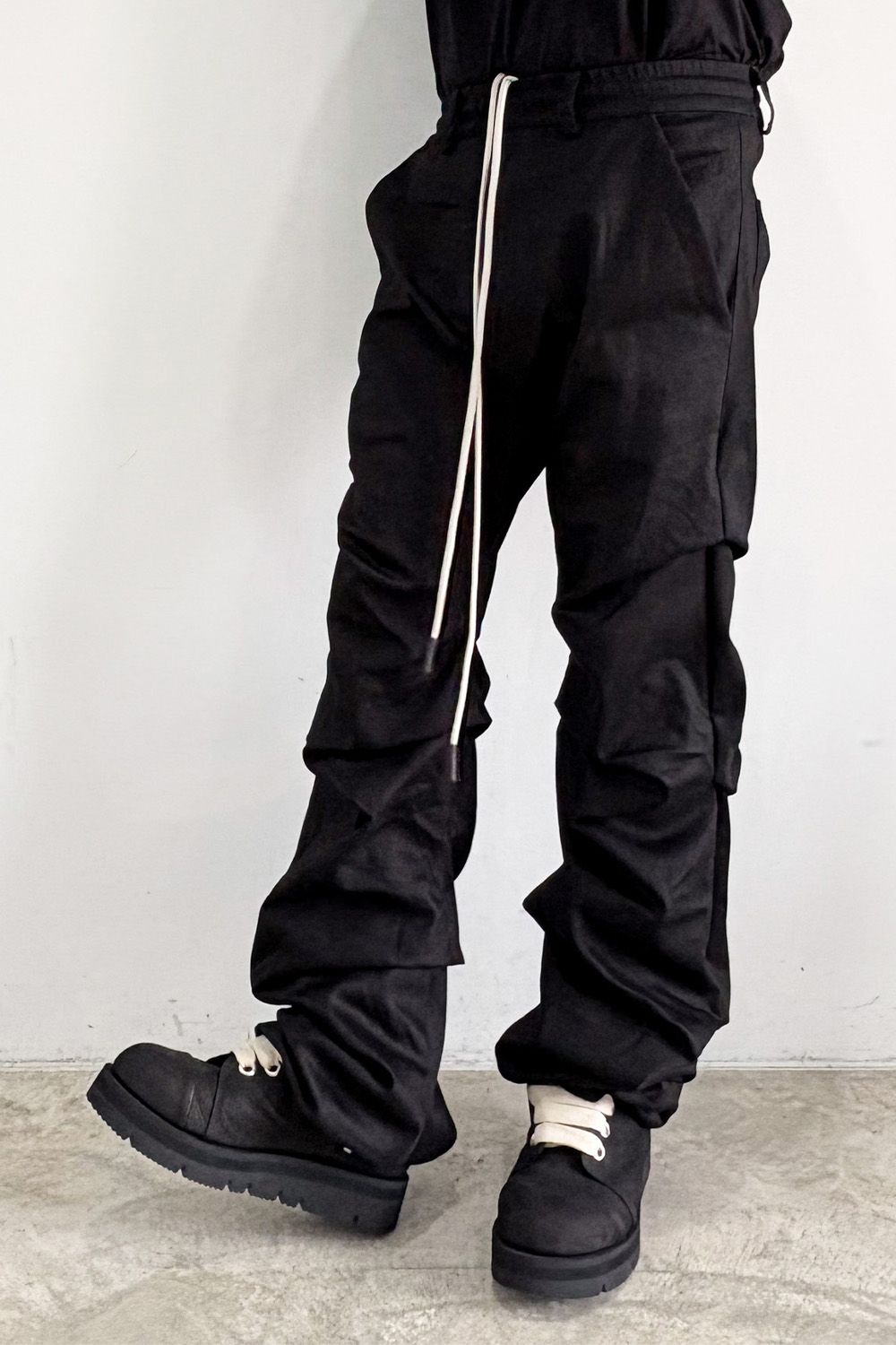 ブーツカットタックパンツ / BOOTS CUT TUCK PANTS / ブラック / ag-8060-2