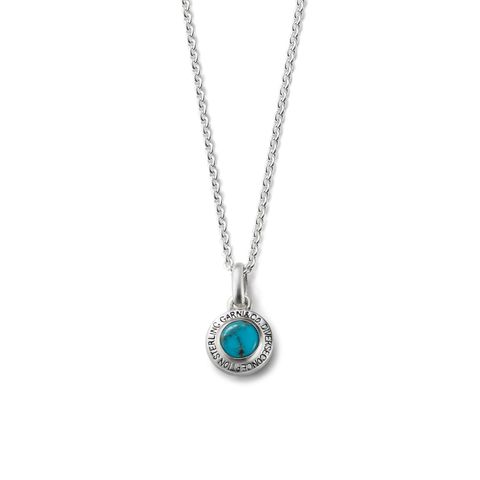 Round Stone Pendant - S / ブルー