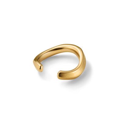 Curved Frost Ear Cuff-Gold