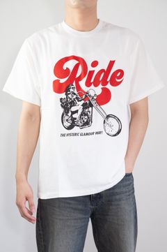 RIDE A MOTORCYCLE Tシャツ / ホワイト