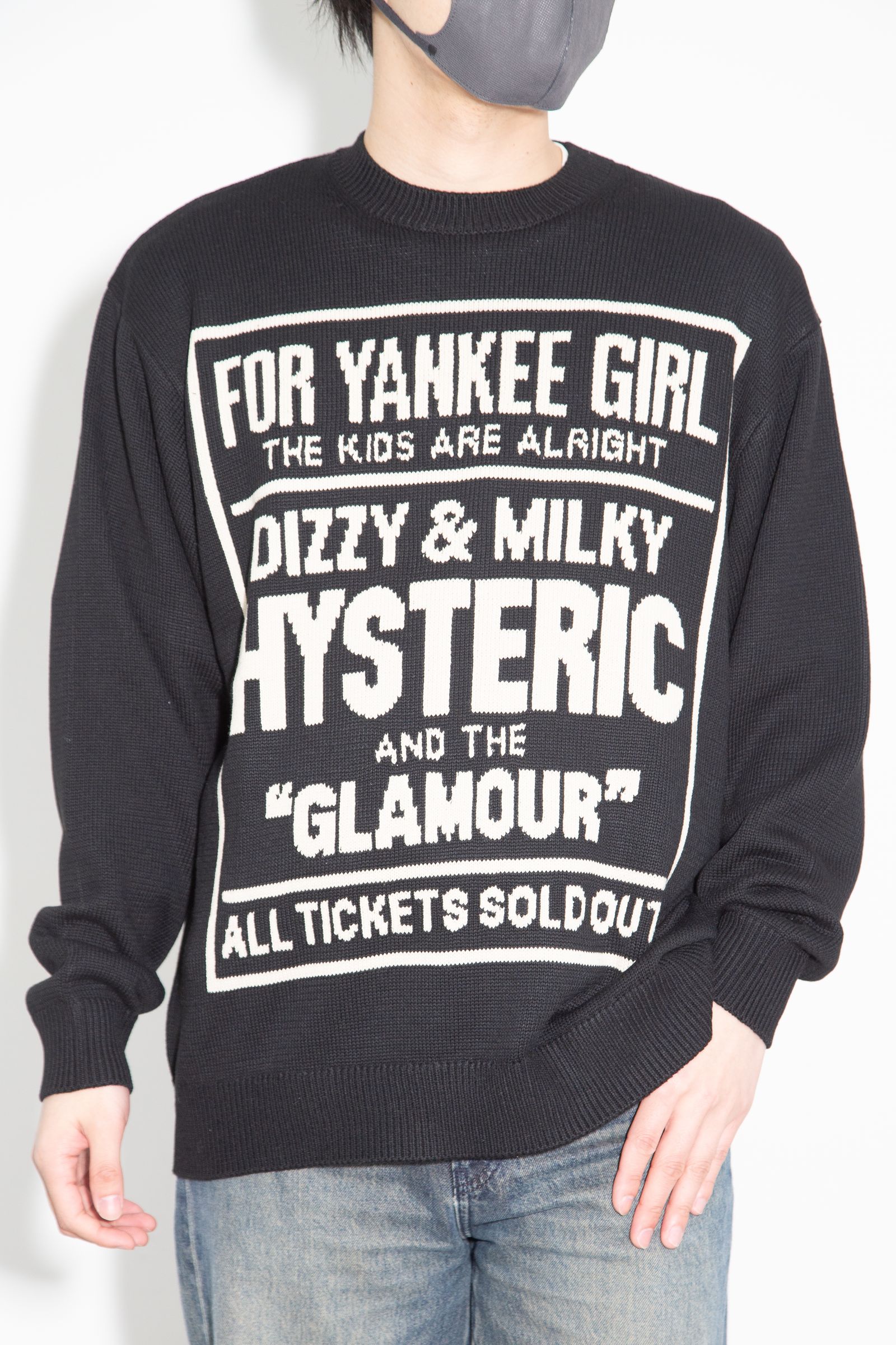 DIZZY & MILKY編込 セーター / ブラック