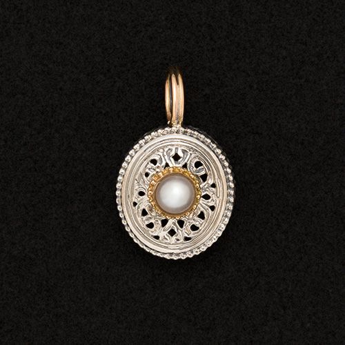 Garden Shadows Small Oval Pendant / GP006