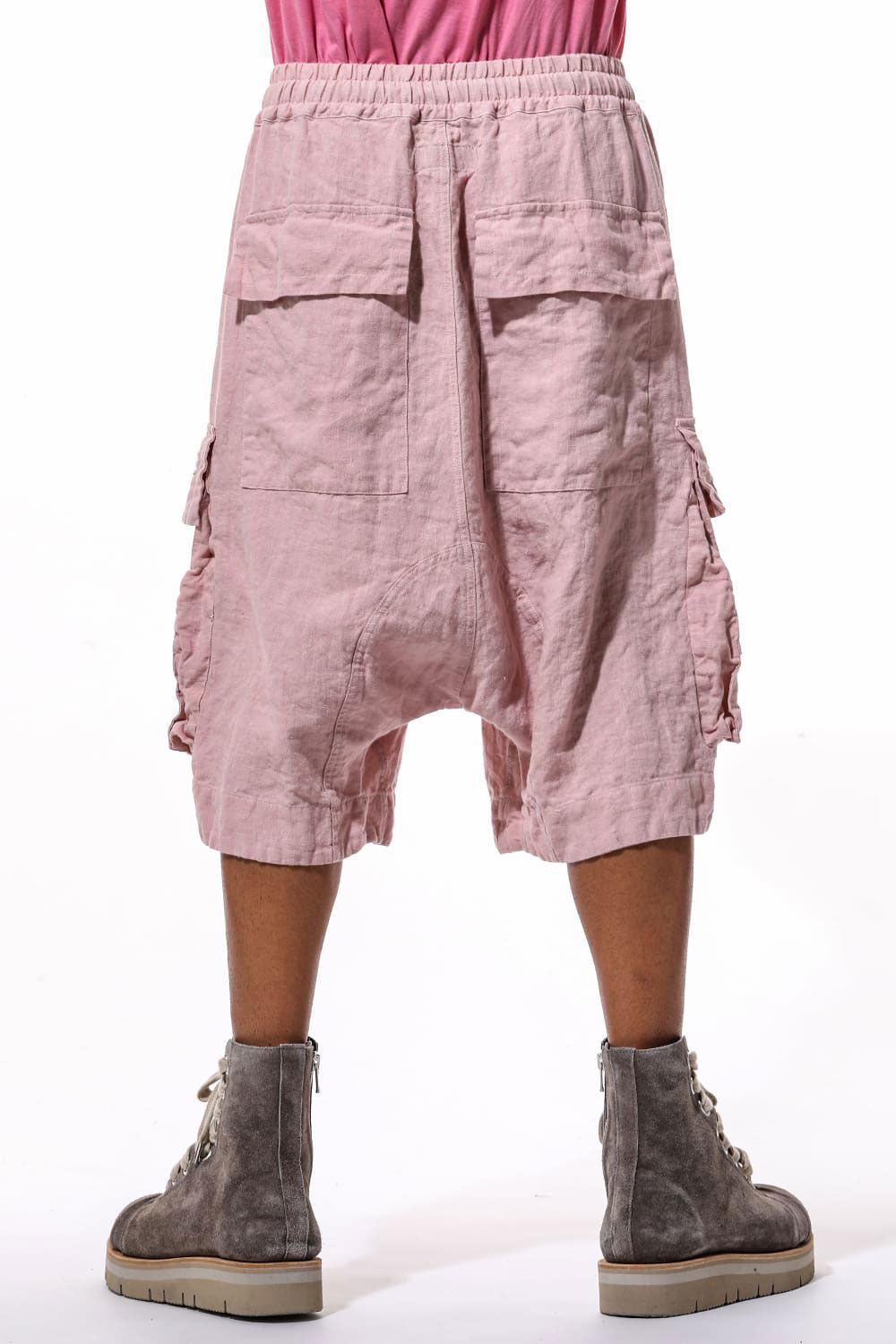 リネンカーゴショーツ / Cargo Shorts / ブラック / ag-9022-1