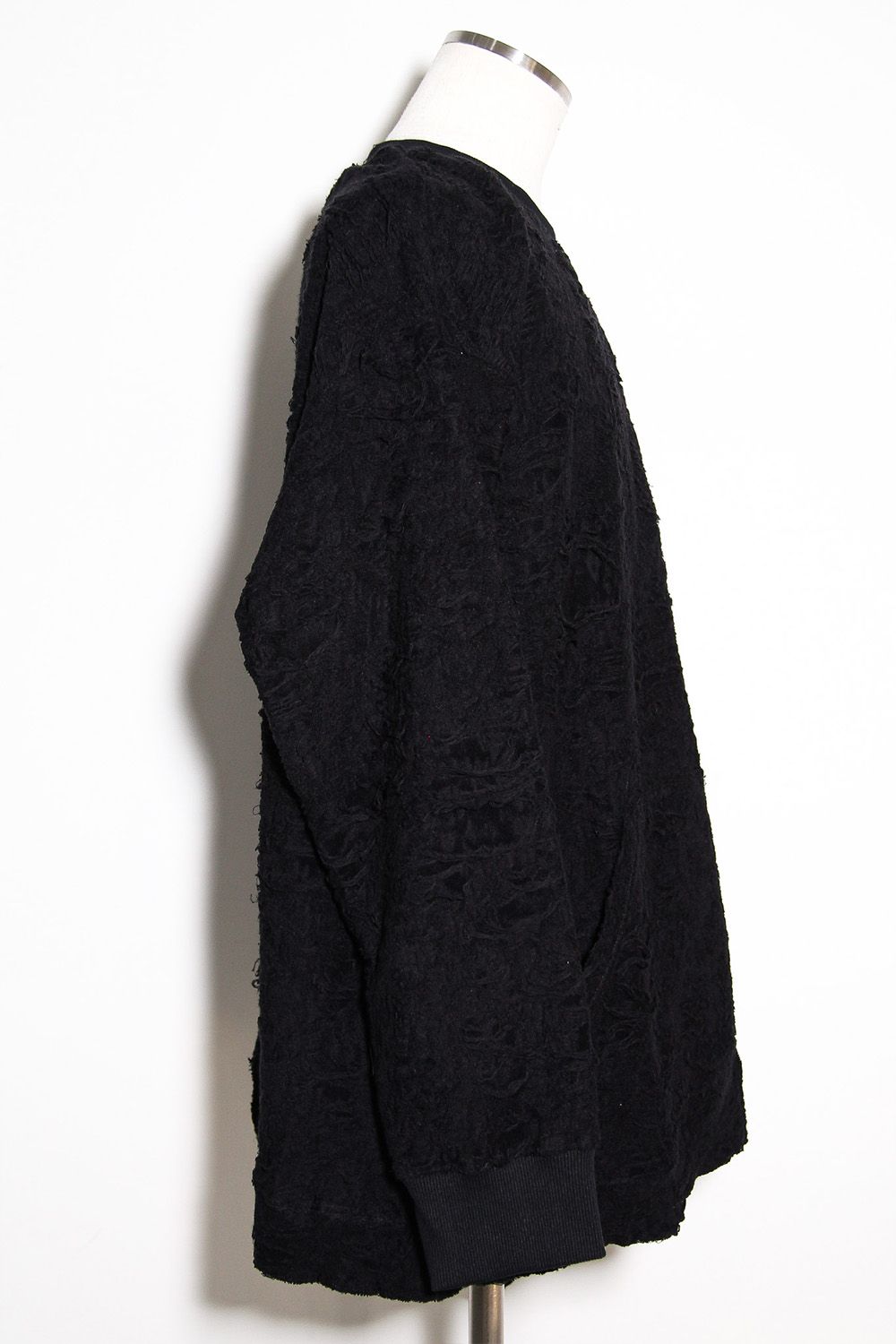 アシンメトリークルーネック / ASYMMETRY CREW NECK / ブラック / ag-12081-2