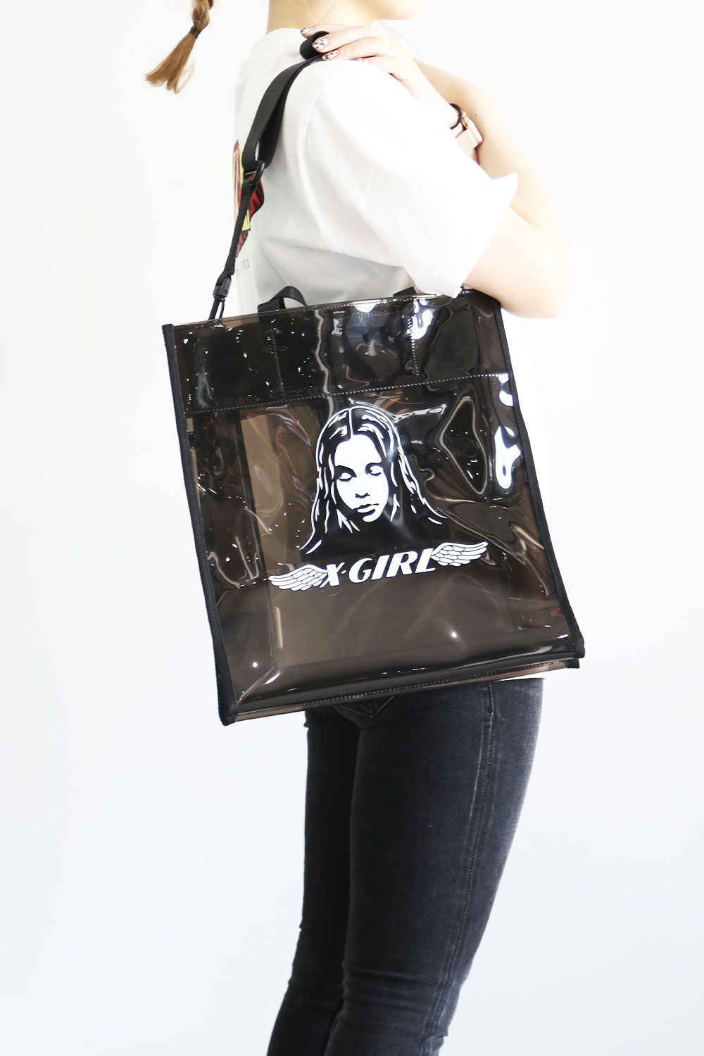 ANGEL FACE BIG TOTE BAG / ホワイト - ONE SIZE