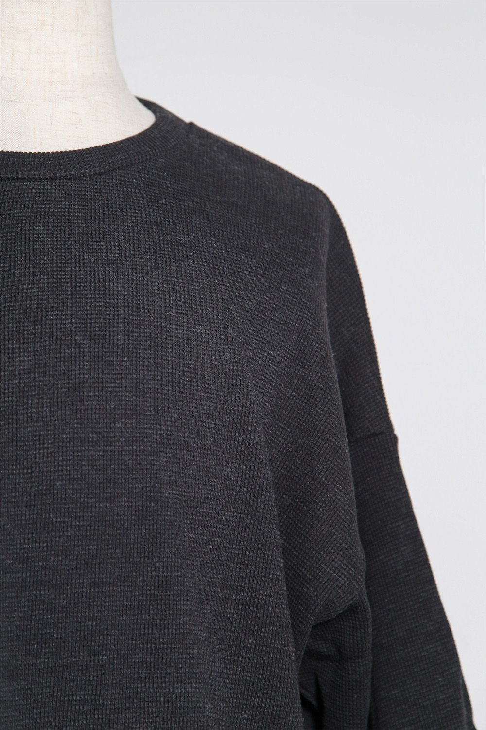 LAYERED CREW NECK TOP / ダークグレー / ag-12111