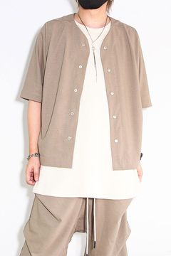 サマーウールベースボールシャツ / Summer Wool Baseball Shirts / ライトベージュ / ag-11017-2