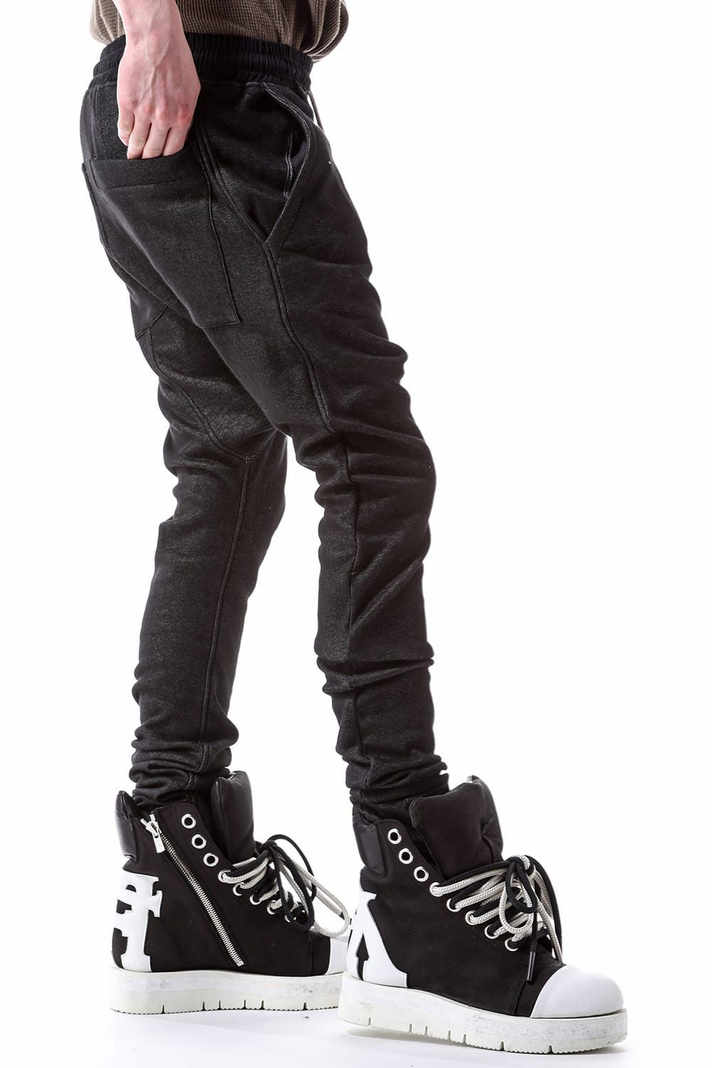 A.F ARTEFACT SARROUEL SKINNY PANTS / HI-STRETCH DENIM (BLACK