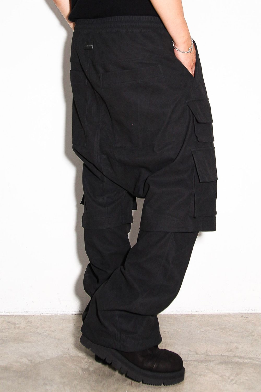 レイヤードブーツカットパンツ / LAYEDER BOOTS CUT / ブラック / ag-12009