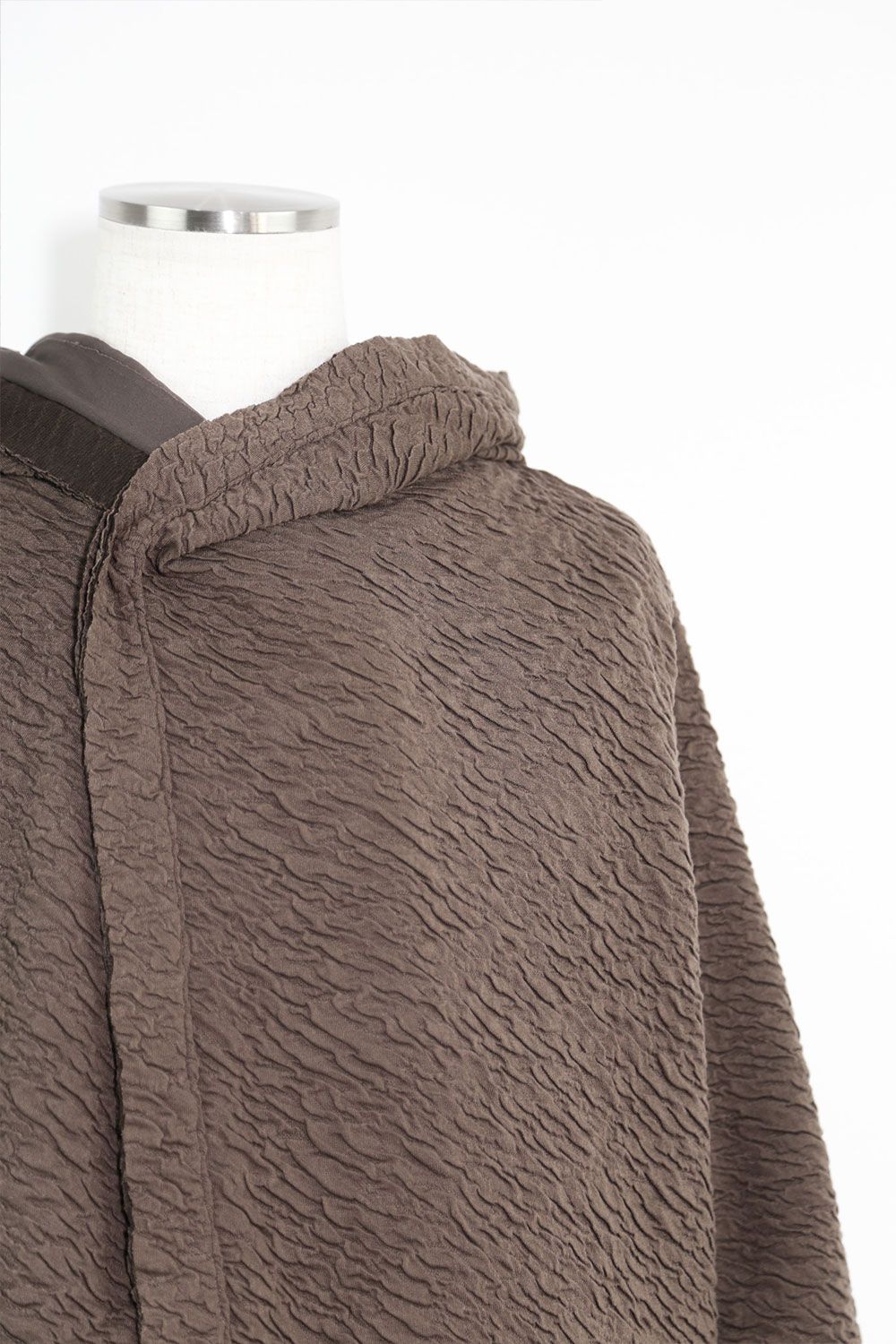 ［ラスト1点 サイズ3］LONG CARDIGAN 223-304 / シボ加工ロングカーディガン / ベージュ