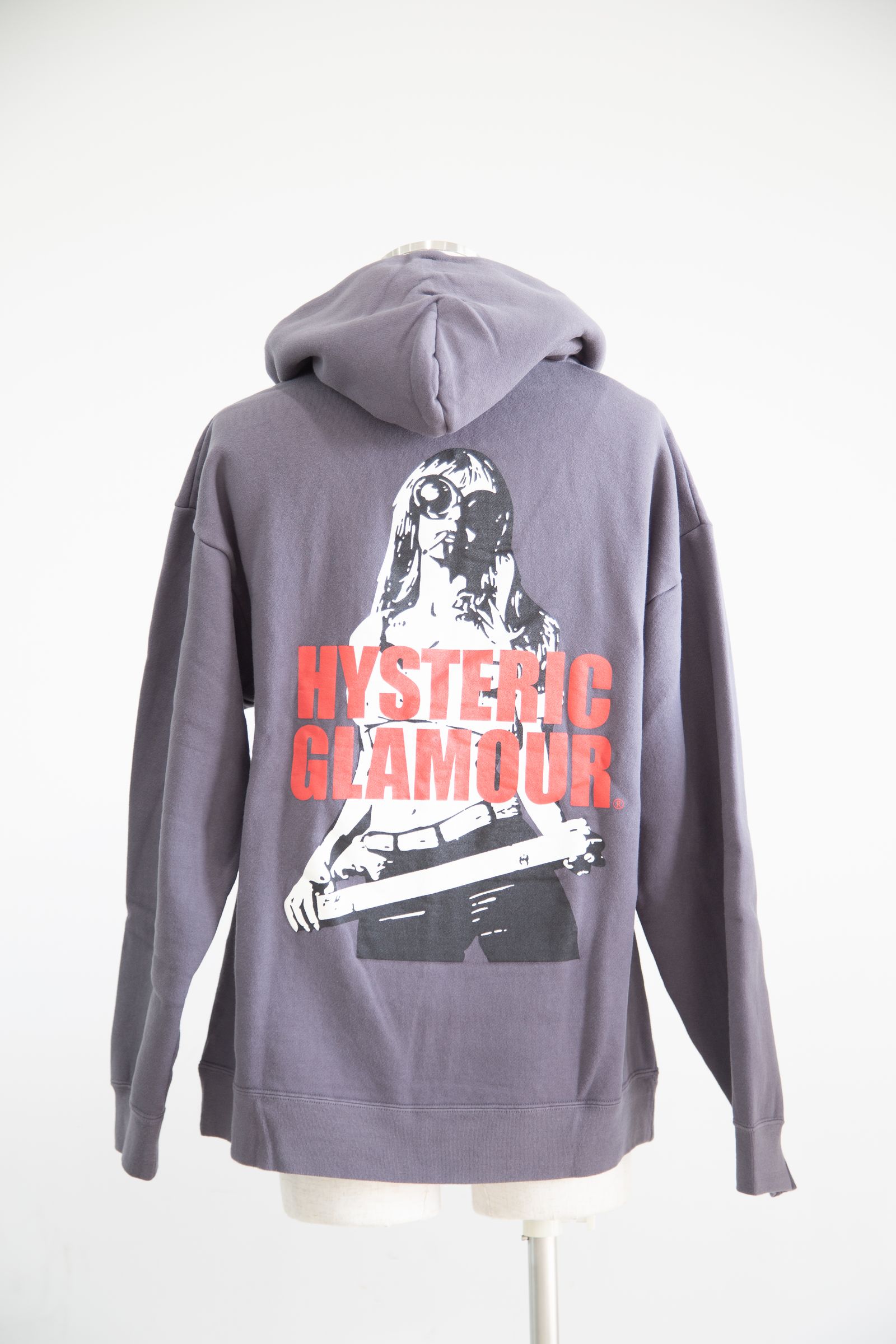 HYSTERIC GLAMOUR - LIGHT MY FIRE オーバーサイズパーカー / チャコール | Tempt