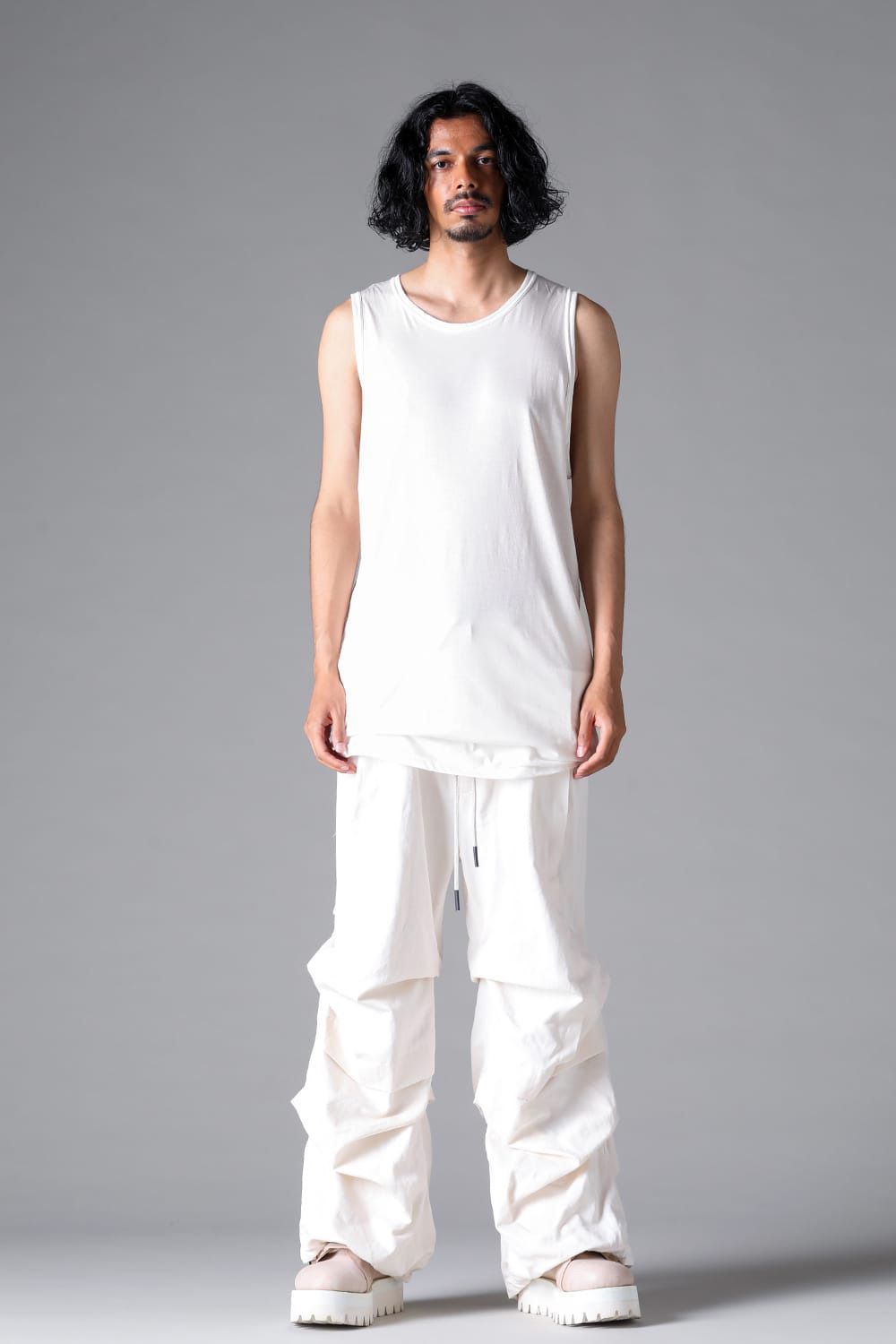 ロングタンクトップ / LONG TANK TOP / ブラック / ag-6083-3