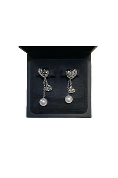 【新品未使用】CHROME HEARTS x MIKIMOTO 18k ホワイトゴールド ハート パール ドロップ ピアス