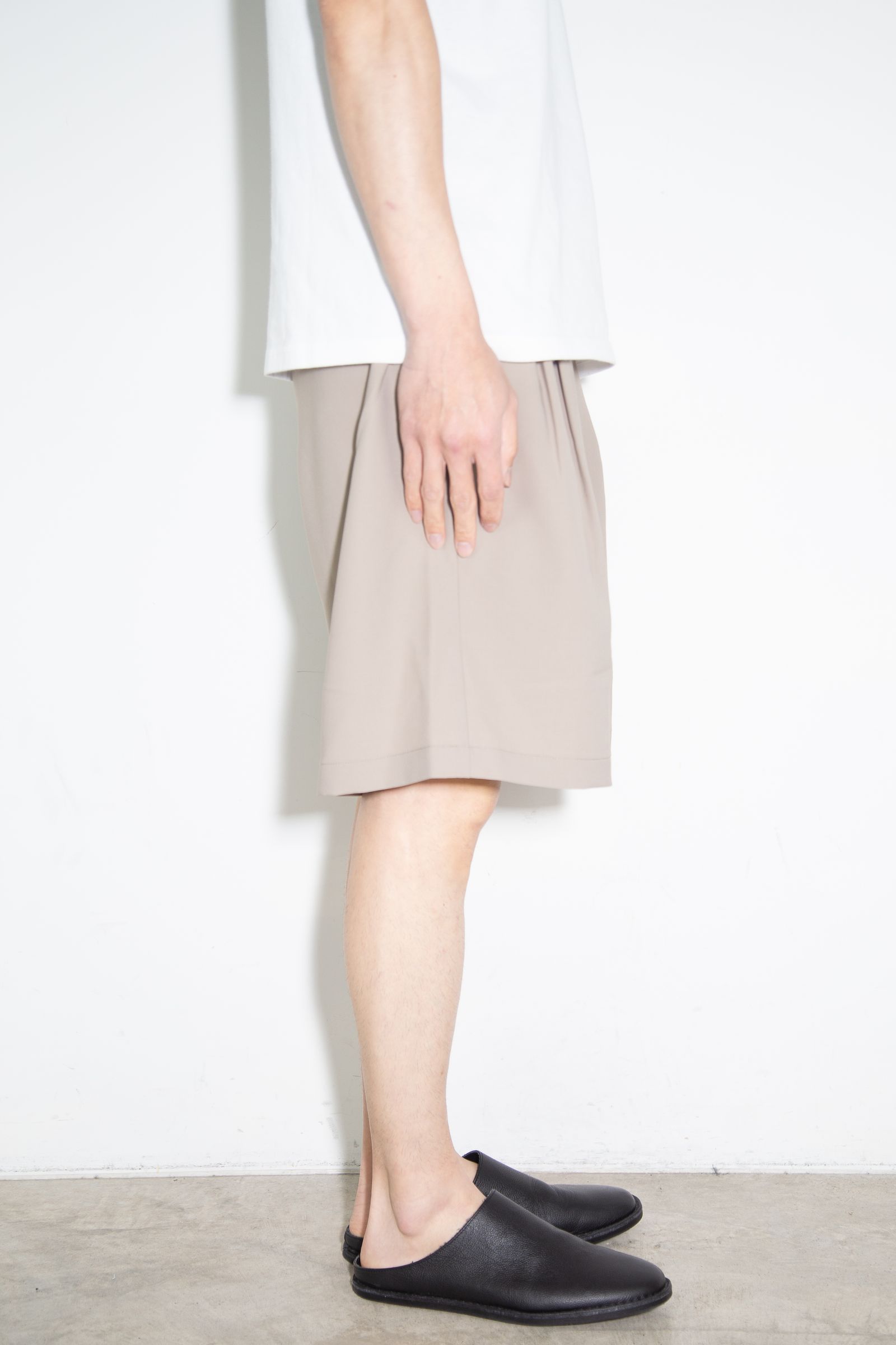 [ラスト1点 サイズ2] PE CONPACT TWILL BELTED SHORTS / ベージュ