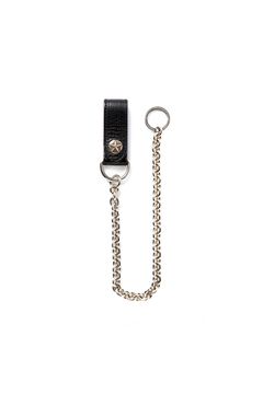 SILVER STAR CONCHO LEATHER WALLET CHAIN / ブラック