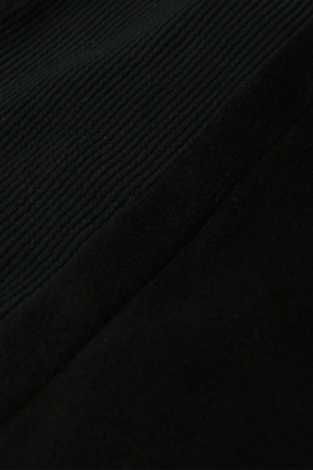 ニットコーデュロイ×フリーストップ / Knit Corduroy Combi Fleece Top / ブラック / ag-10086