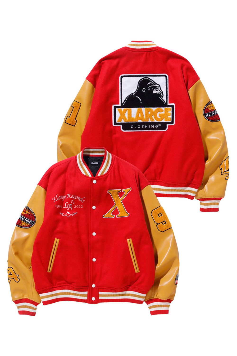 XLARGE - OG LOGO VARSITY JKT / ブルー | Tempt