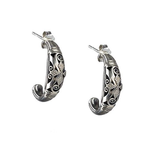 Garden Shadows Half Hoop Earrings / GA024