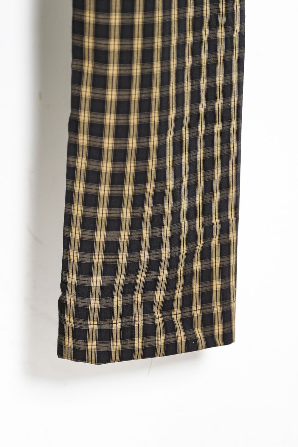 チェックフロントジップサルエルイージーパンツ / Check Front Zip Sarouel Easy Pants / イエロー