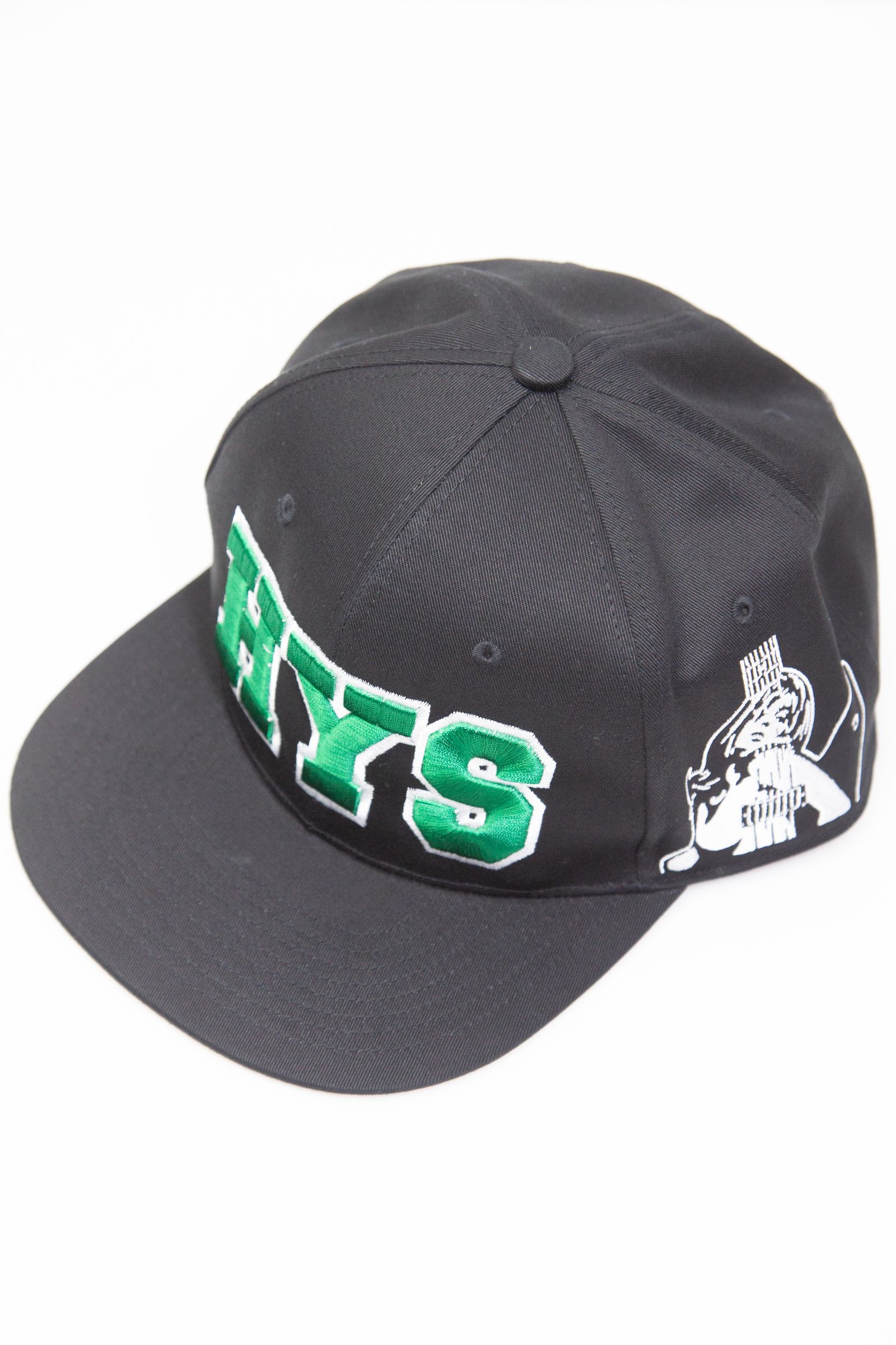 [購入は1人1点まで] HYS GUITAR GIRL刺繍 キャップ / ブラック