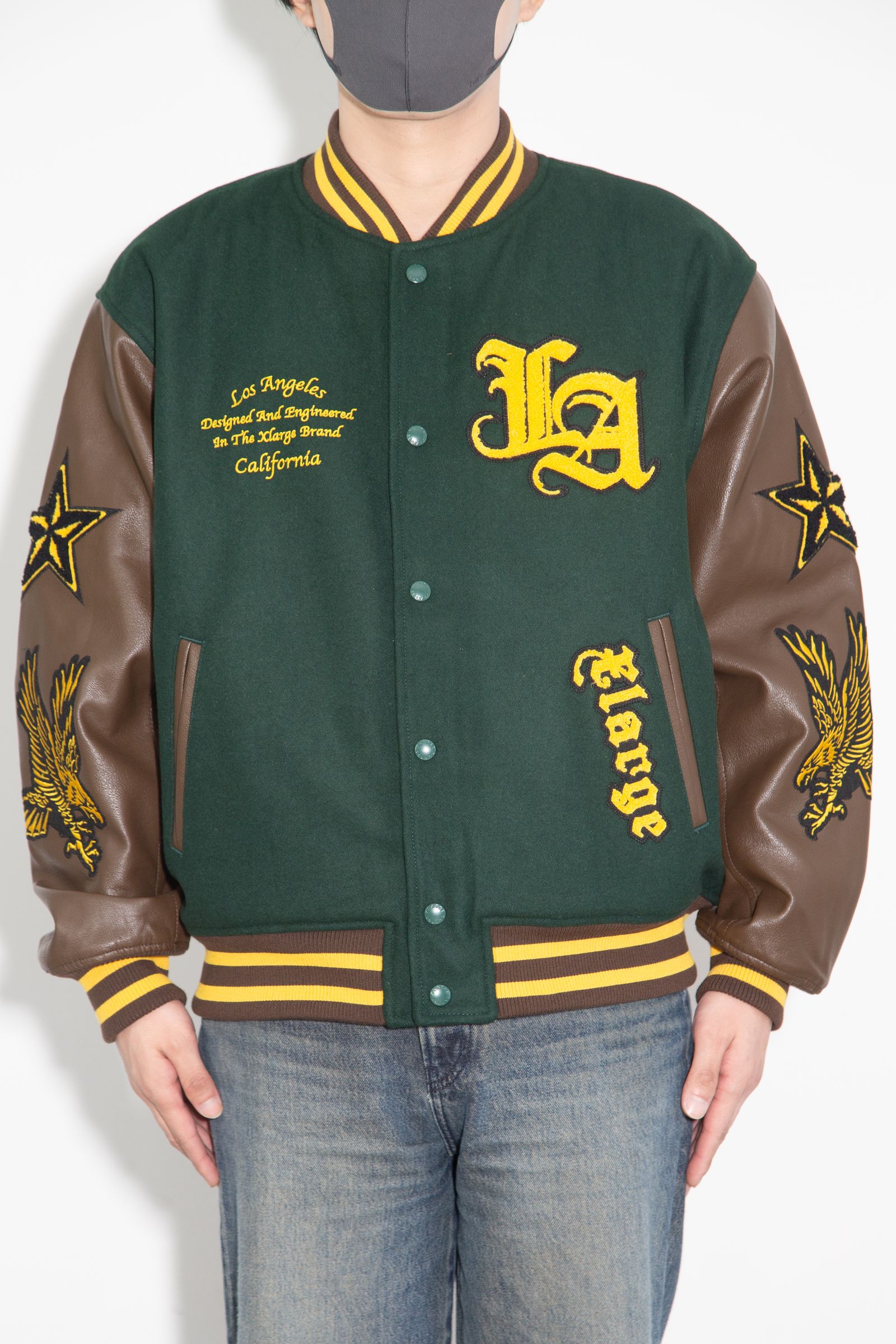 ［ラスト1点 サイズL］VARSITY JACKET / グリーン