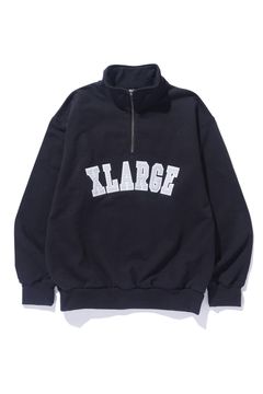 ARCH LOGO HALF ZIP SWEATSHIRT / ブラック