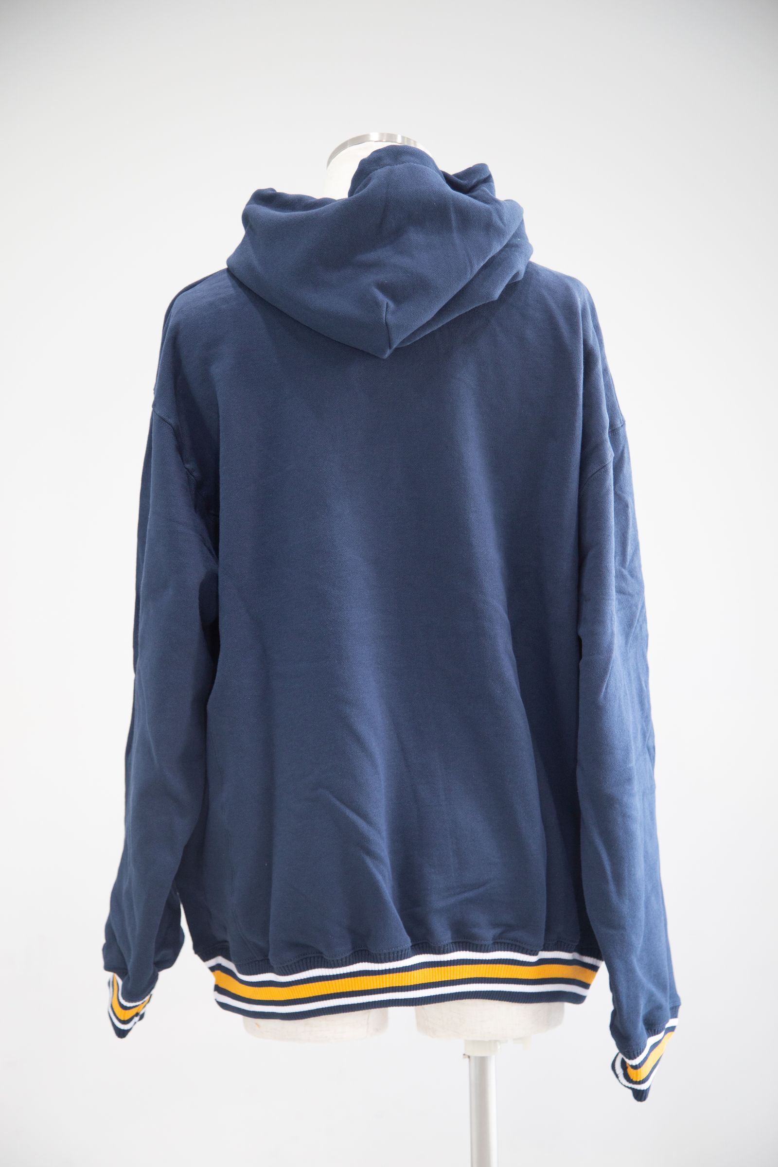 XLARGE - STRIPED RIB HOODED SWEATSHIRT / ネイビー | Tempt